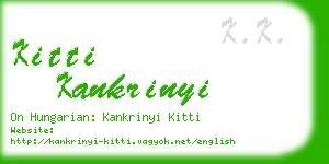 kitti kankrinyi business card